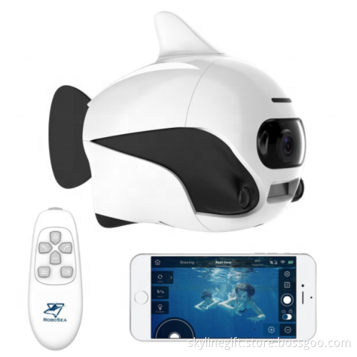 ROBOSEA BIKI Submersible Wireless Remote Control Underwater Drone with 4K HD Camera WIFI Connection Bionic Design Fish Robot Pet